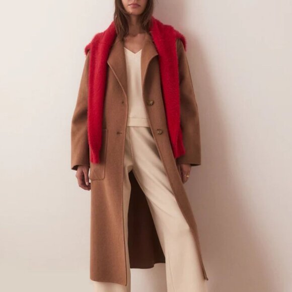 Marine Layer - Colette Oversized Longline Coat in Camel NWT